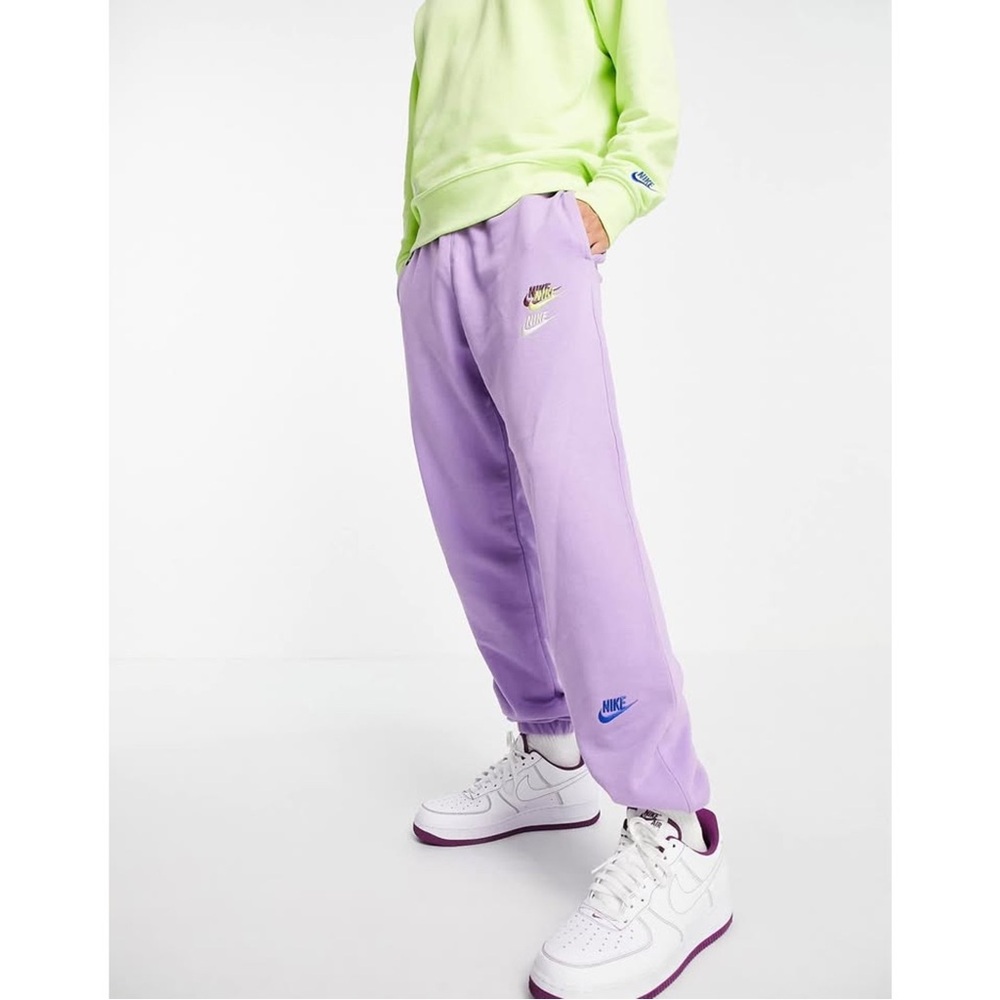 Men's Grey Essential Fleece+ Multi Logo Casual Fit Cuffed Joggers Small